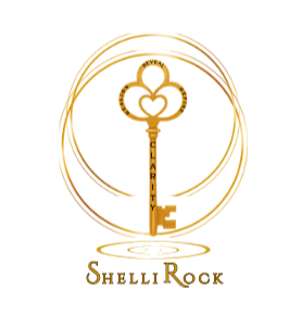 Shelli Rock logo featuring a gold key with a heart-shaped detail.